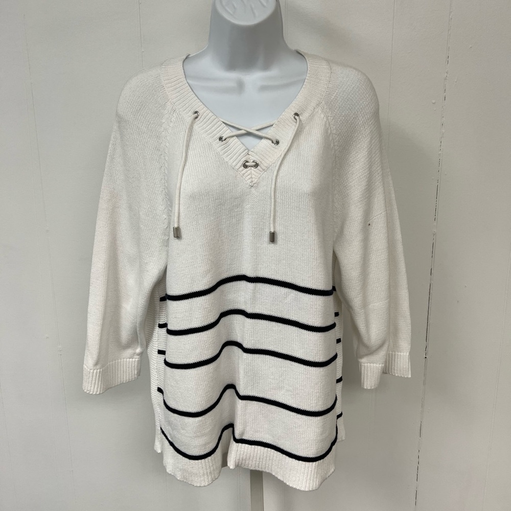 CJ Banks Tie up Sweater Size 1X